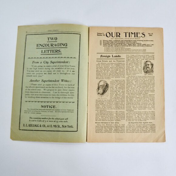 February 15 1900 Our Times Magazine Antique - Picture 5 of 6